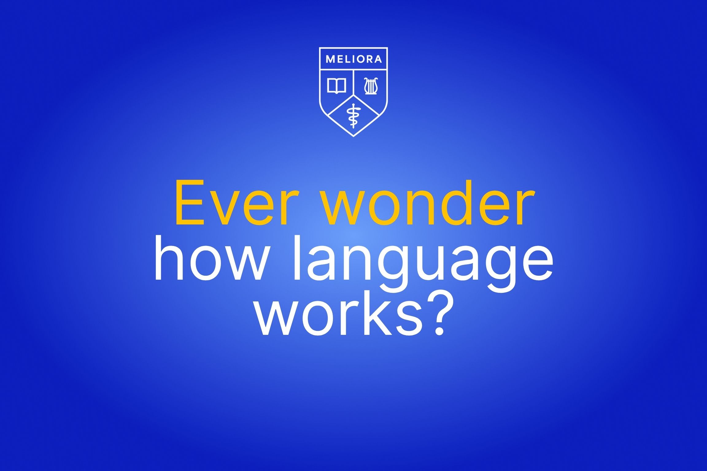 Ever wonder how language works?