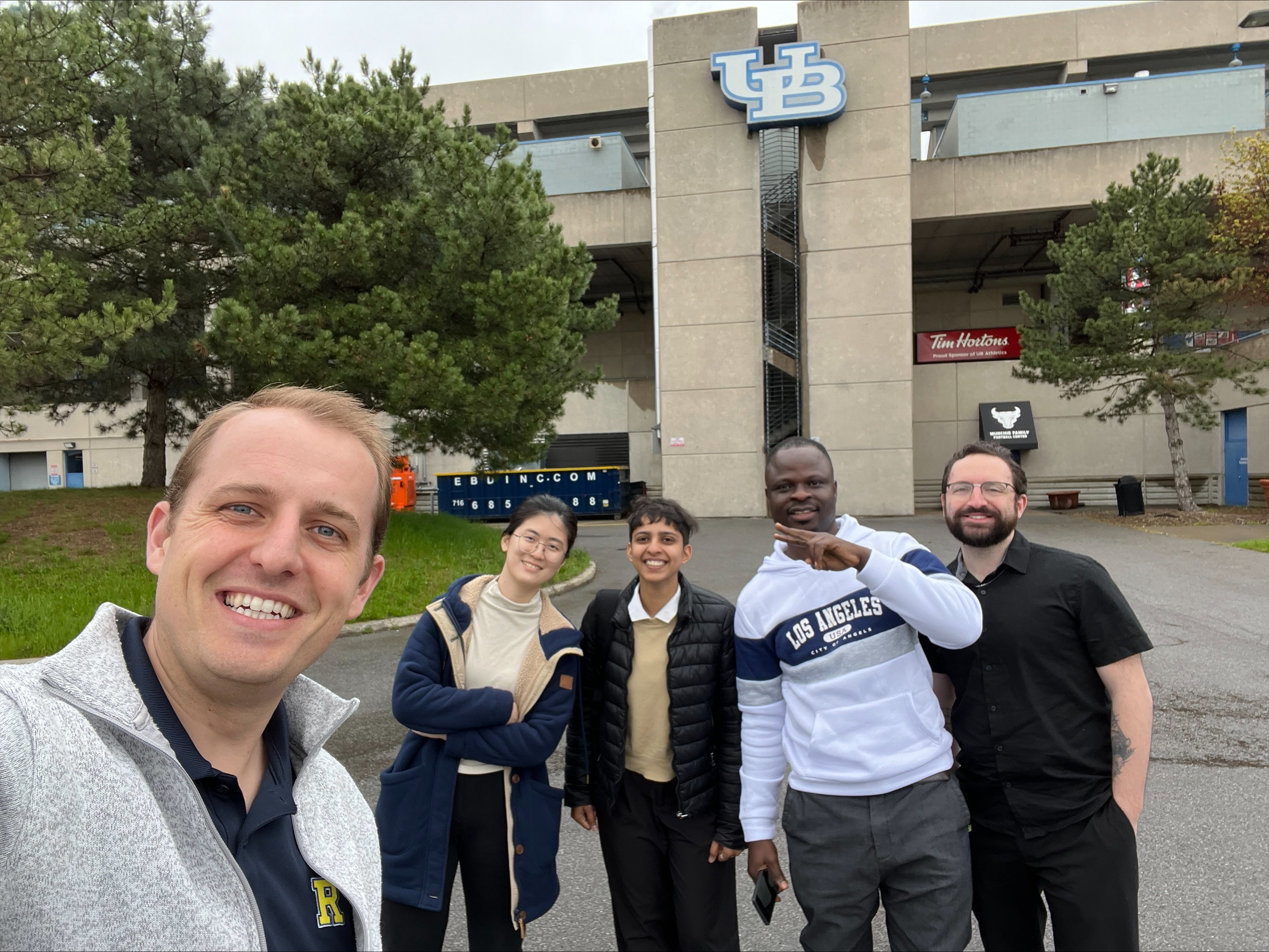 Students and professor