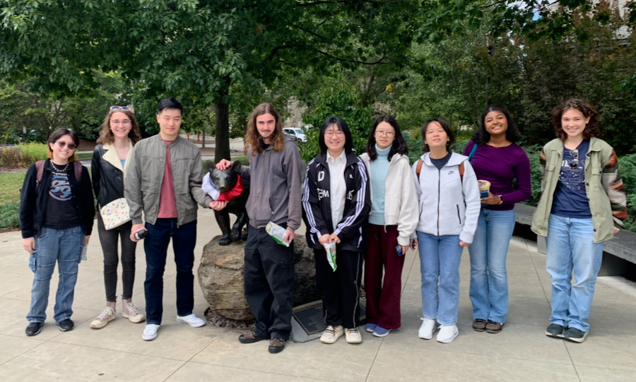 Members of the carillon studio visit Cornell University