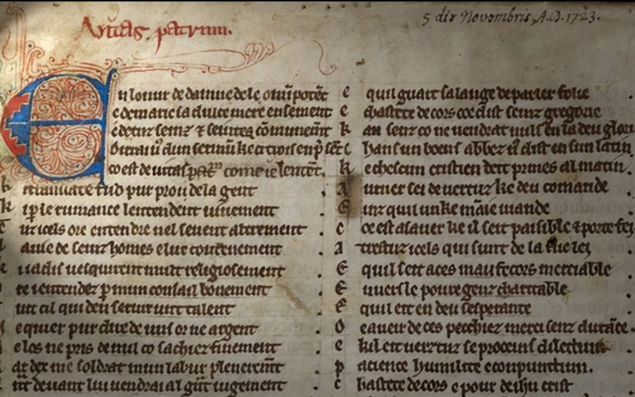 Image of illustrated medieval text.