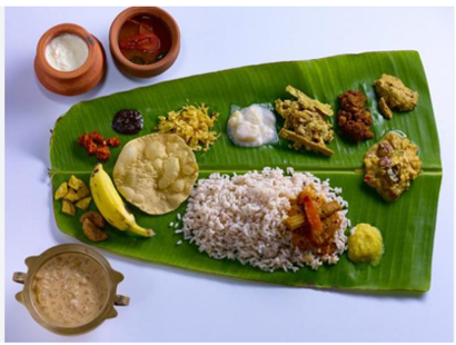 An overhead view of this traditional meal.