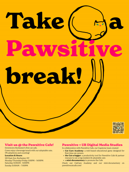 "Take a Paw-sitive Break" poster.