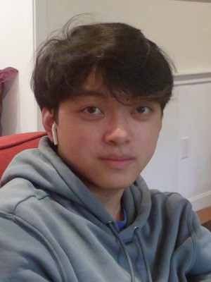Kyle Zhang in a hoodie.