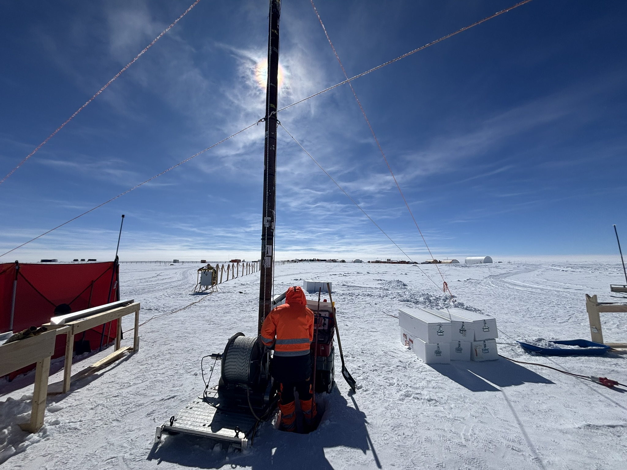 Jay drilling in antarctica