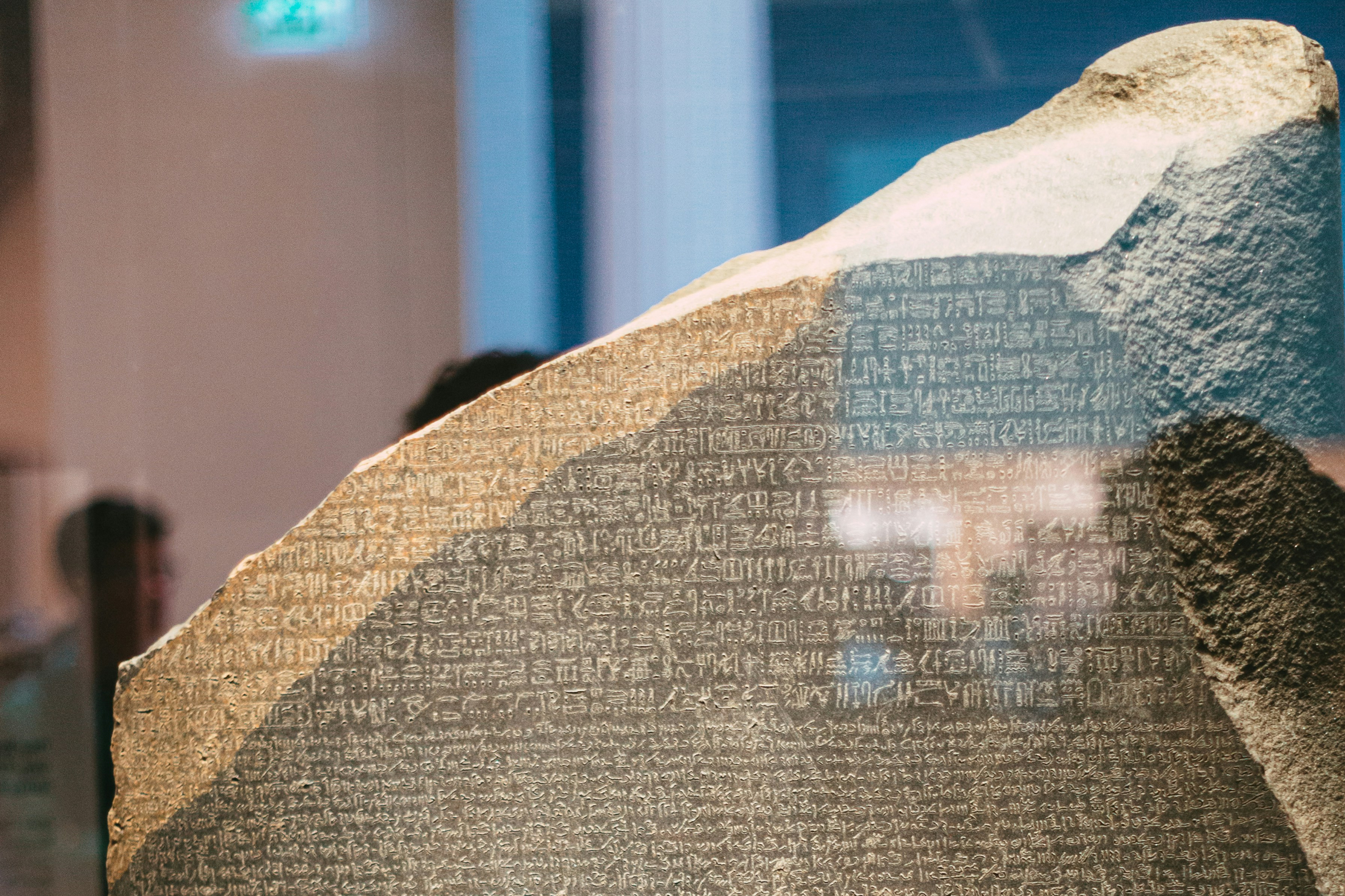 Rosetta Stone in a museum display