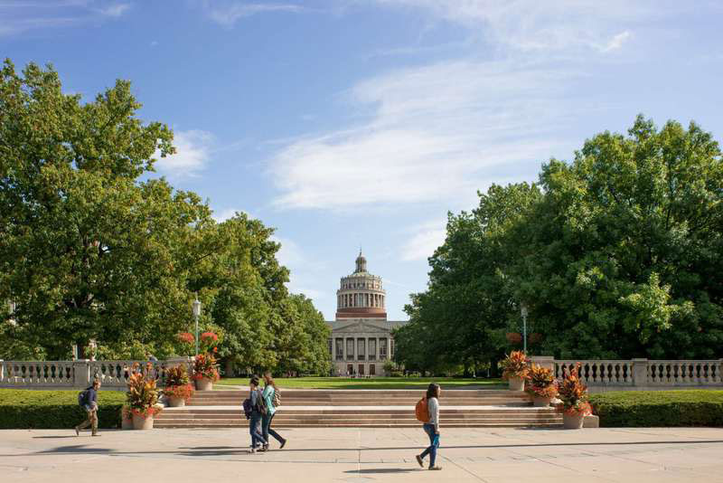 Rush Rhees Library from afar