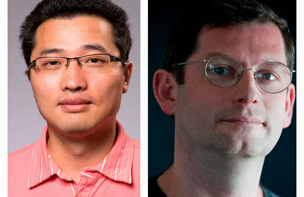 A collage of headshots of Xuwen Chen and Alex Iosevich.